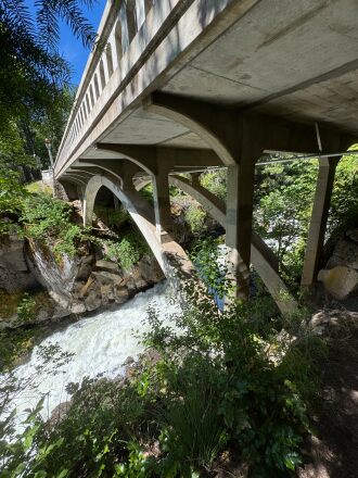 Bridge over the Rogue River rapids