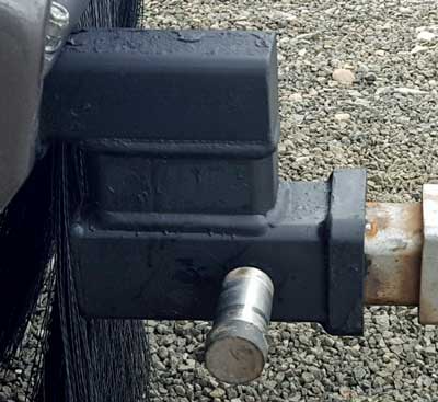 Lower the hitch by four inches