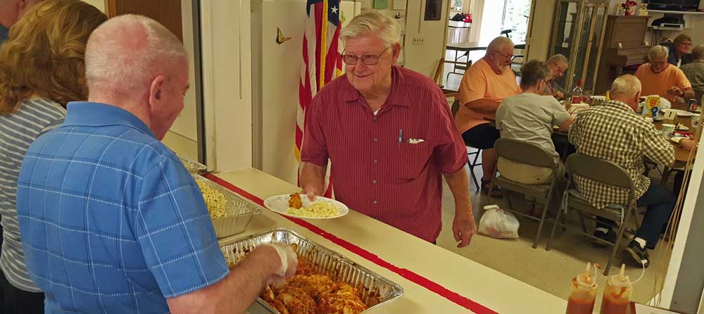 Monthly meal in the clubhouse