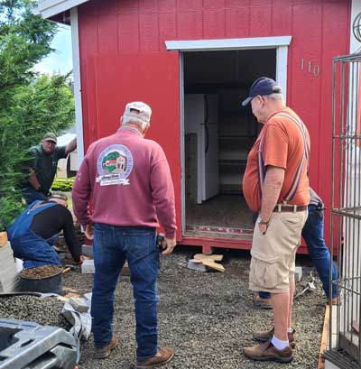 Raising a shed