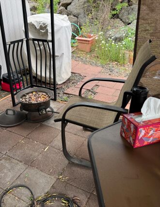 My corner in the gazebo