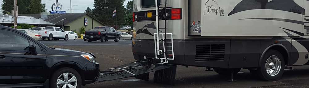 Parking lot at Kelso Elks Club, Washington