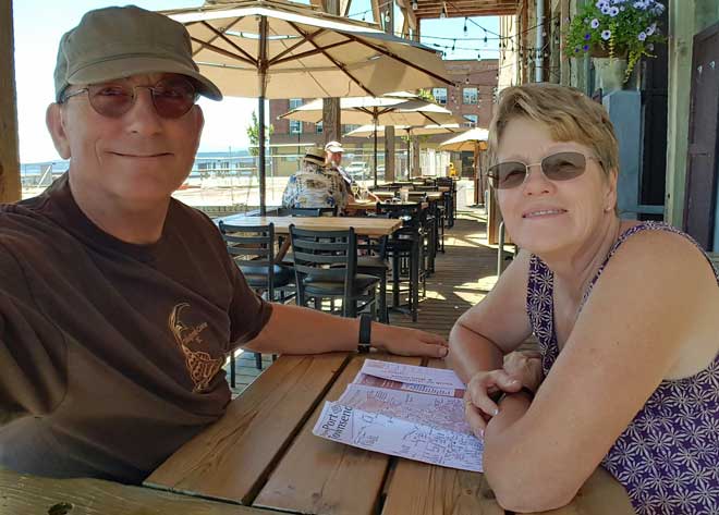 Lunch overlooking the water in Port Townsend