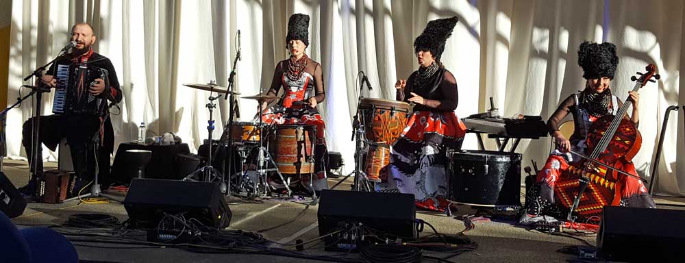 DahkaBrakha in concert at the Half Shell in Roseburg