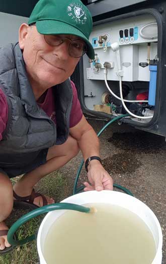 Draining the grey water