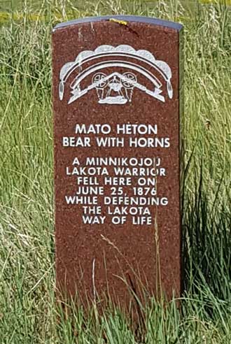 Few indian markers because family members removed indian remains after the battle