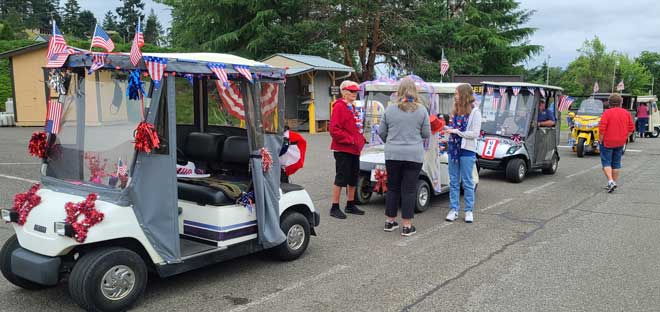 Preparing the parade