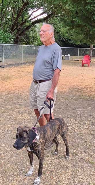 Jerry listens for instruction from Jull