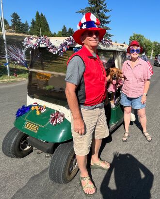 Setting up the parade