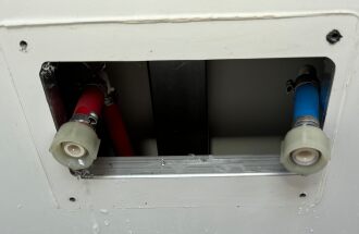 Shower faucet removed