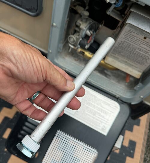 New anode rod for the water heater