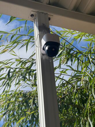 The camera is installed with 360 degree view