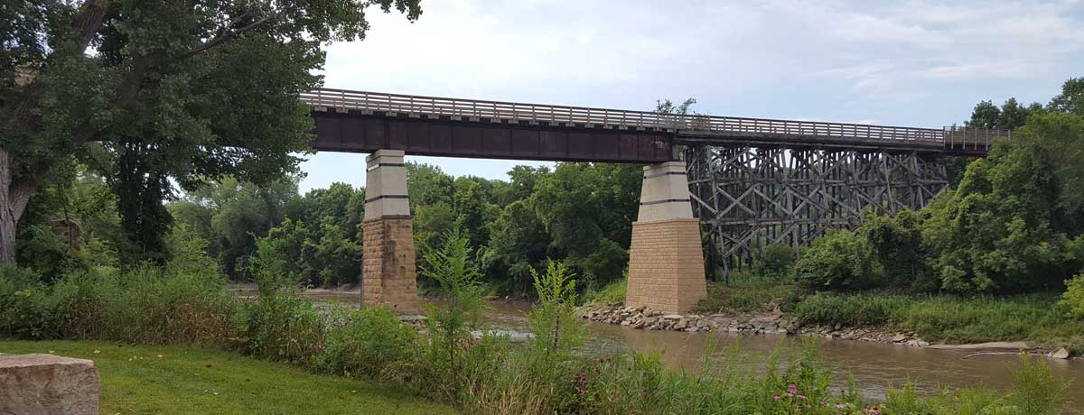 Red Jacket Bicycle Trail over the LeSueur River