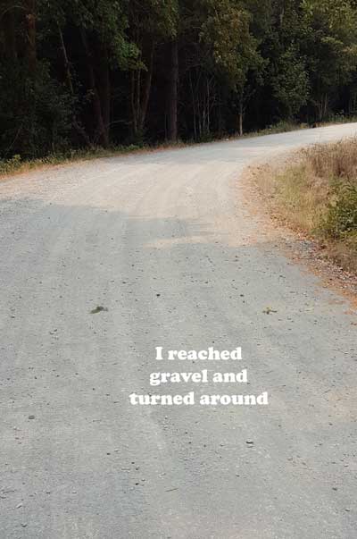 Riding as far as gravel