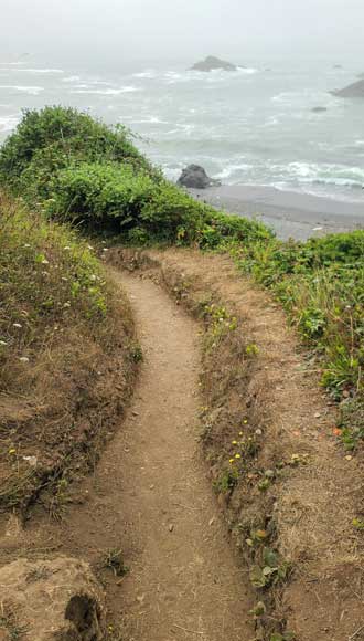 Trail to the rocky McVay Beach