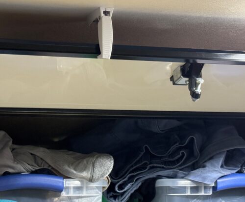 Door latch installed