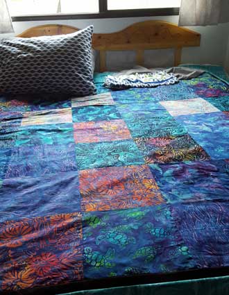 Gwen made a new quilt for Miss Dory
