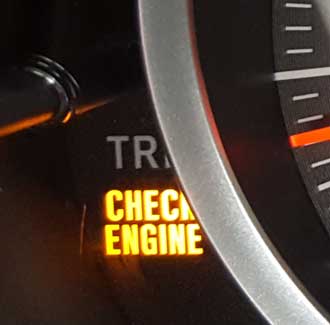 Changing the Forester battery caused the "Check Engine" light to stay on.