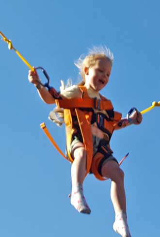 Lucy on the Bungee Trampoline