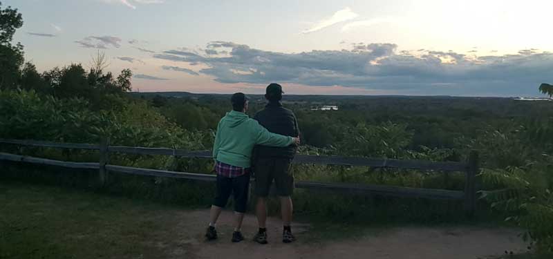 We are overlooking Sturgeon Bay on Lake Michigan