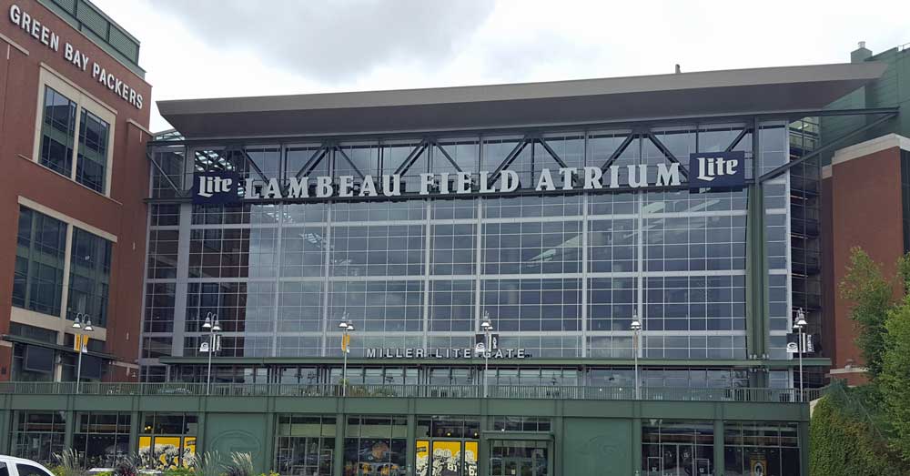 Entering the Atrium to Lambeau Field