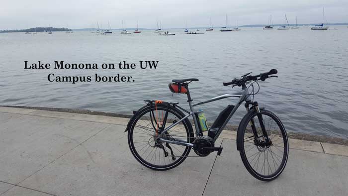 Following the shoreline bike trail