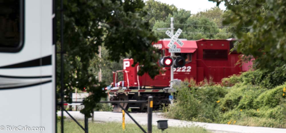 Trains through the park