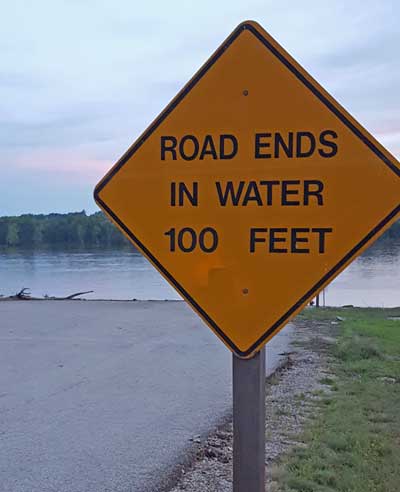 The road into the Mississippi