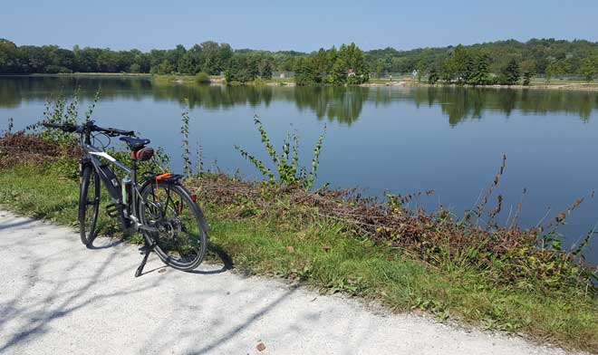 Passing lakes along the way