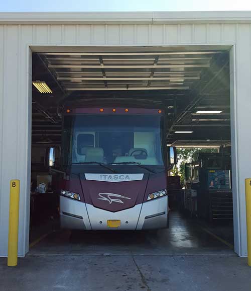 Freightliner has moved Mz Ruby into a bay