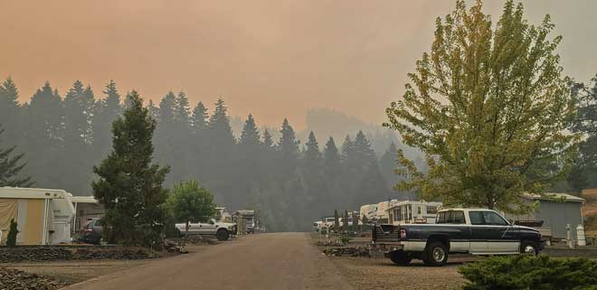 The smoke fills our park