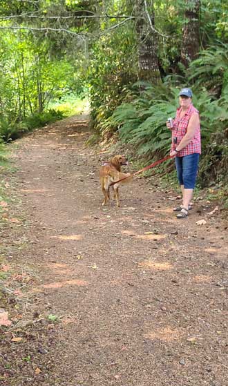 Gwen on the trail to Loon Lake