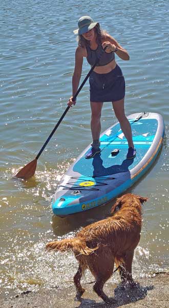 Abby wants to paddle too