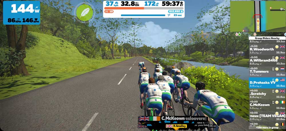 Zwift riding today