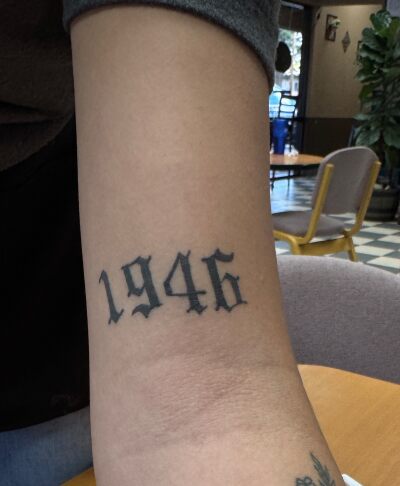 The tattoo on our waitress arm