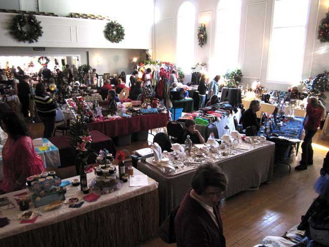 The Christmas boutique display room