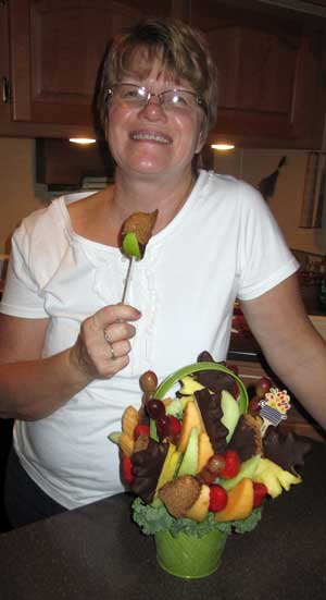 Gwen's birthday, she got an edible bouquet