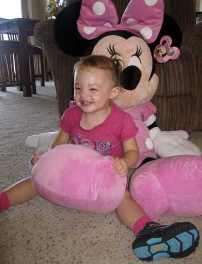 Chloe with Minnie Mouse