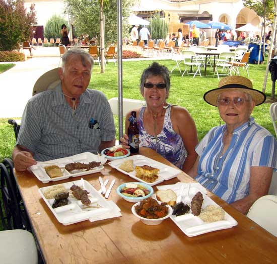 Enjoying Greek food at the Greek Festival