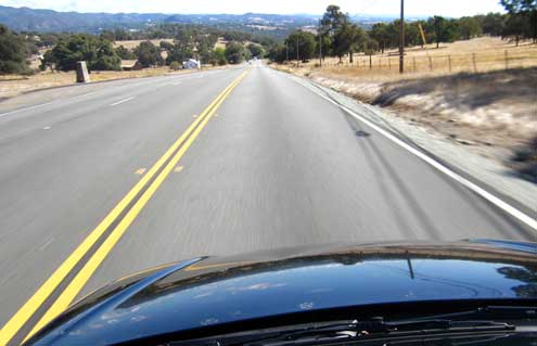 Still on highway 12 approaching Highway 49, scattered Oak country