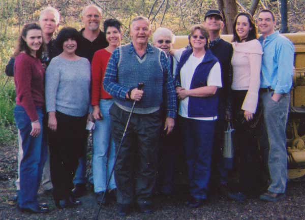 A family hike with Dale out front.