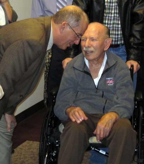 I'm greeting Fred, one of Dad's best friends