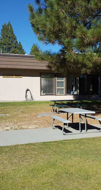 Back side of the lodge