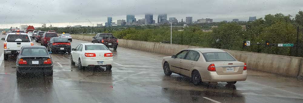 Two hours in Fort Worth traffic.