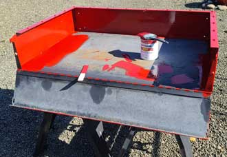 The painting begins