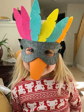 Elise made this mask