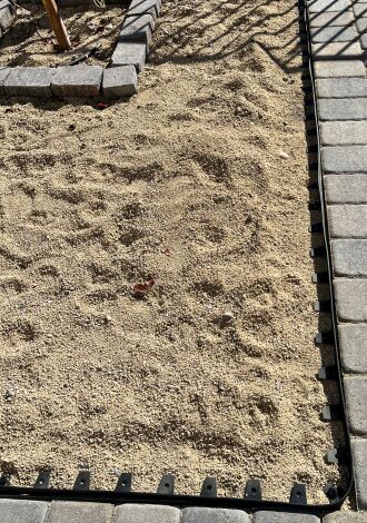 Preparing the area for artificial grass