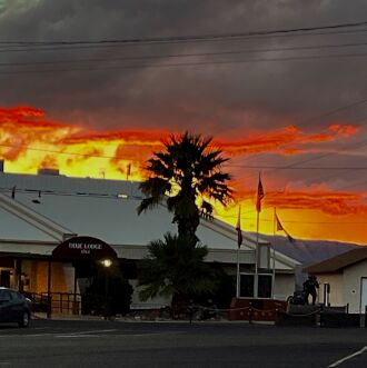 Sunset over the Elks Lodge