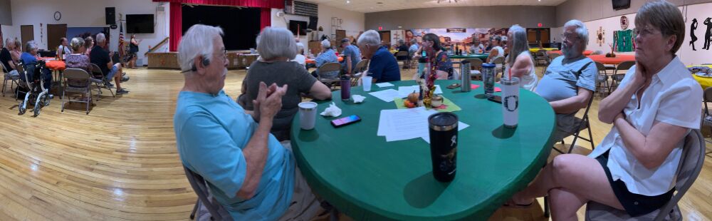 Open Mike night in the clubhouse