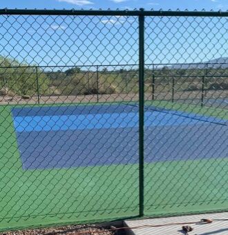 Pickle ball courts nearly finished